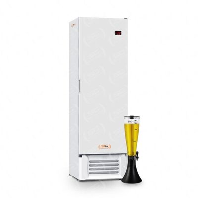 Cervejeira Expositora Porta Sólida 400l Vcc400s Branca 220v Refrimate Com Chopeira 3,5l 220v