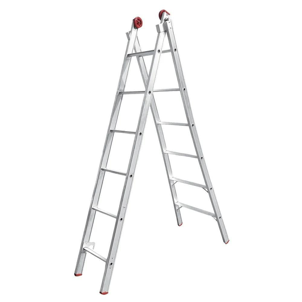 Escada Dupla Extensiva Em Alumínio 10 Degraus Capacidade 120kg Worker