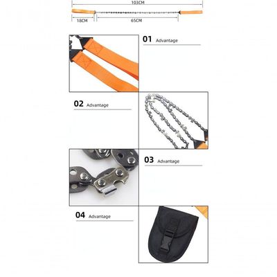 Serra Corrente Manual Poda Galhos 11 Dentes 24 Polegadas