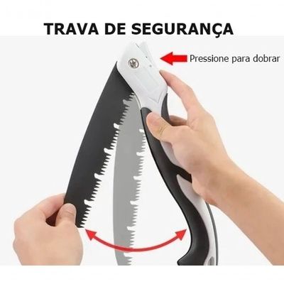 Serra Serrote Dobrável Profissional Lâmina 250mm Poda Galhos Tronco