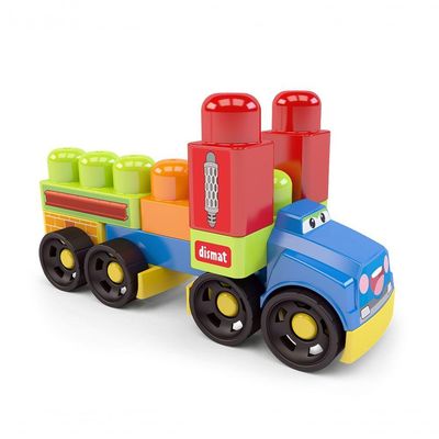 Brinquedo Pedagogico Super Truck Blocolandia 18 Peças Dismat Mk419