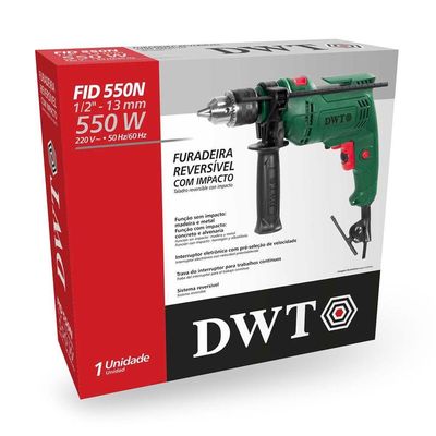 Furadeira Elétrica Com Impacto Dwt 550w Fid550n Reversível 110v