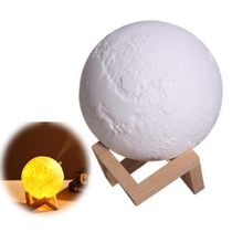 Umidificador De Ar 3D Lua Lâmpada Difusor De Luz Aroma Óleo Essencial Usb