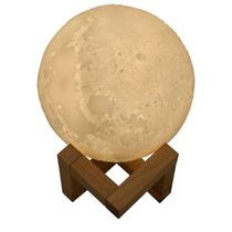 Umidificador De Ar 3D Lua Lâmpada Difusor De Luz Aroma Óleo Essencial Usb