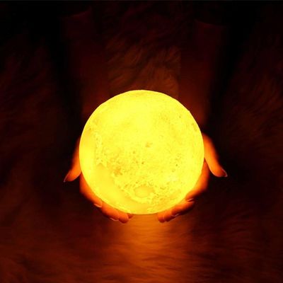 Umidificador De Ar 3D Lua Lâmpada Difusor De Luz Aroma Óleo Essencial Usb