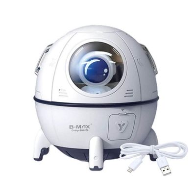 Umidificador Astronauta Com Led 7 Cores Bivolt 220ml Branco