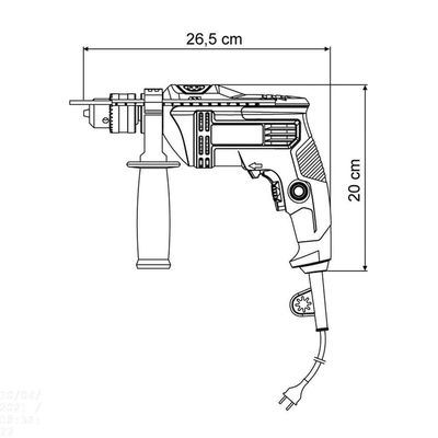Furadeira De Impacto 500 W 1/2" 220 V Com Empunhadura Auxiliar Velocidade Variável E Sist