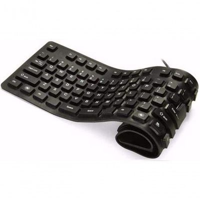 Teclado Flexível Silicone Resistente Aguá Usb P/Notebook