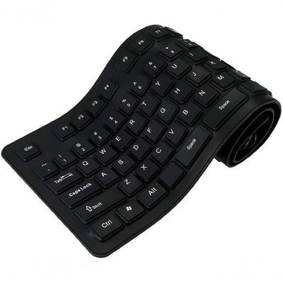 Teclado Emborrachado Resistente À Água - Preto - Borracha