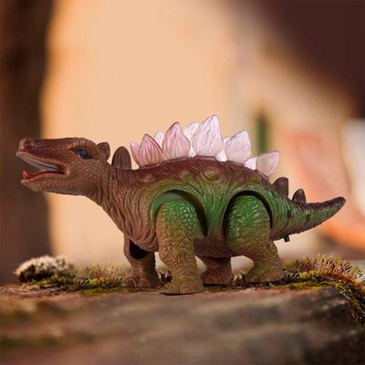Dinossauro Elétrico Brinquedo Infantil Som Luzes Marrom