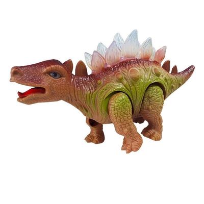 Dinossauro Elétrico Brinquedo Infantil Som Luzes Marrom