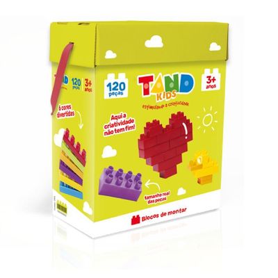 Blocos De Montar Baú 120 Peças Tand Kids - Toyster