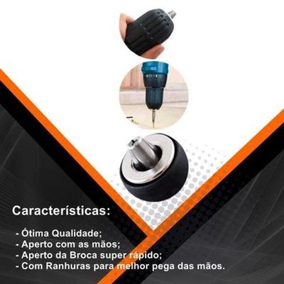 Mandril De Aperto Rápido 10mm 3-8" Pol - Fertak
