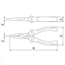 Alicate Bico Chato Isolado 1.000 V 6'' Tramontina Pro Tramontina
