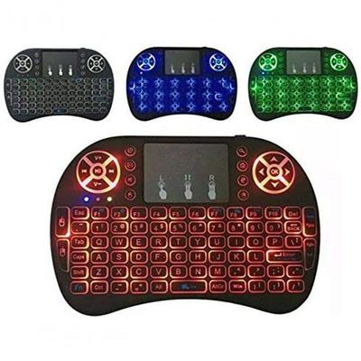 Teclado Mini Portátil Keyboard Tvs Pcs Notes Com Led Noturno