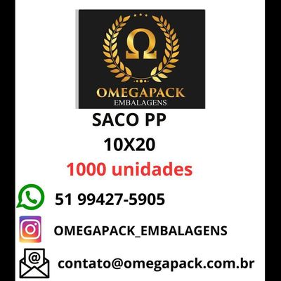 Saco Plástico Pp (polipropileno) 10x20 C/ 1000