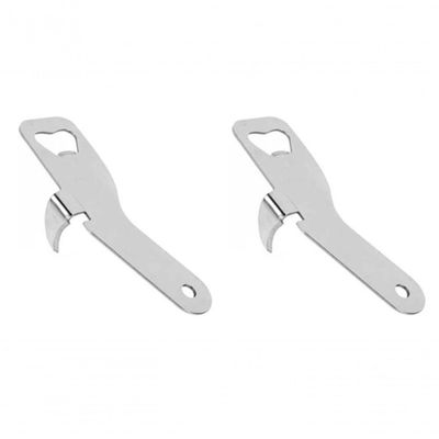 Kit 2 Abridor De Lata E Garrafa Aço Inox Resistente Grande