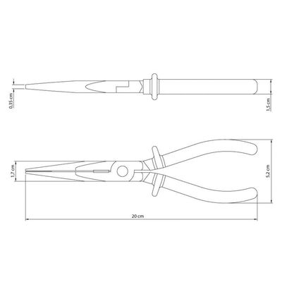 Alicate Bico Meia Cana 8" Isolado 1000 V Tramontina Tramontina