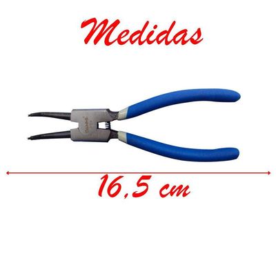 Alicate Para Anéis Externos Bico Curvo 7 Polegadas Danmi®