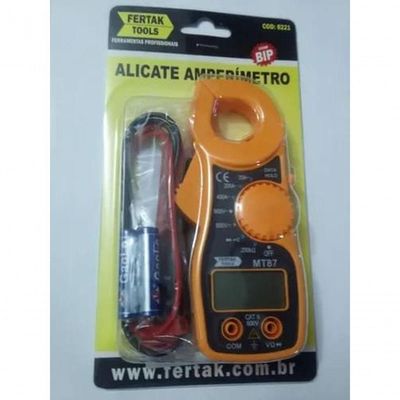 Alicate Amperímetro Digital Com Bip- Fertak