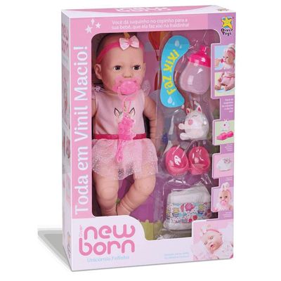 Boneca Diver New Born Unicórnio - Divertoys