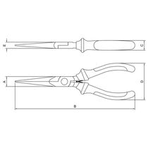 Alicate Para Eletrônica Bico Longo 6'' Tramontina Pro Tramontina