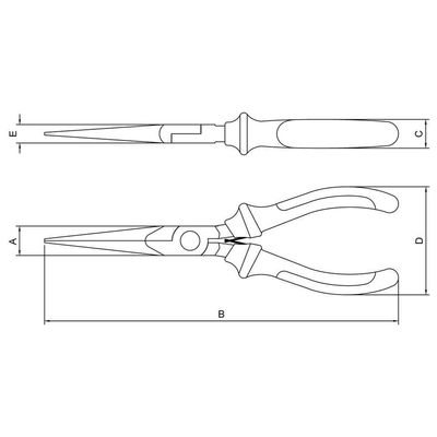 Alicate Para Eletrônica Bico Longo 6'' Tramontina Pro Tramontina