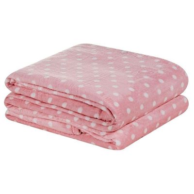 Manta Solteiro Balls Microfibra Decorativa Rosa