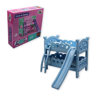 Berço De Brinquedo Com Escorregador Azul