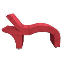 Maca Estética Estofada Reclinável Ergonômica Veludo Ludmilla Vermelho