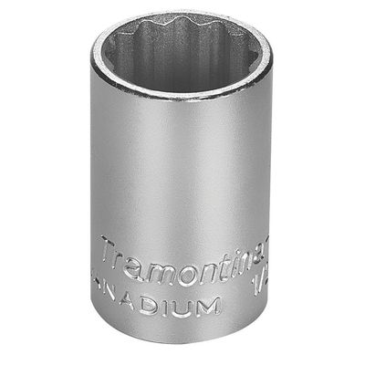Soquete Estriado Em Aço Cromo Vanádio 17 Mm - Encaixe 1/2" Tramontina Pro Tramontina
