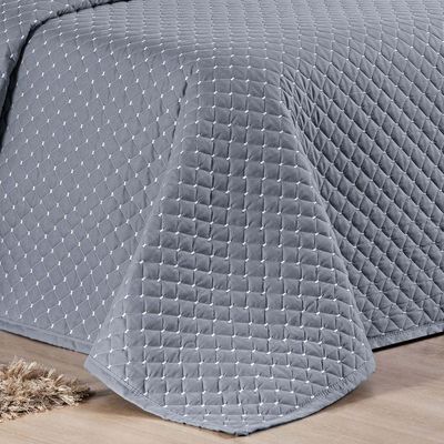 Kit Cobre Leito Vênus KingLiso 3 Peças - Cinza