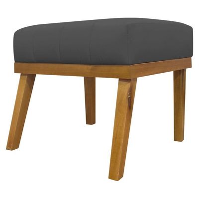 Puff Decorativo Retangular Firenze - Cinza Corino