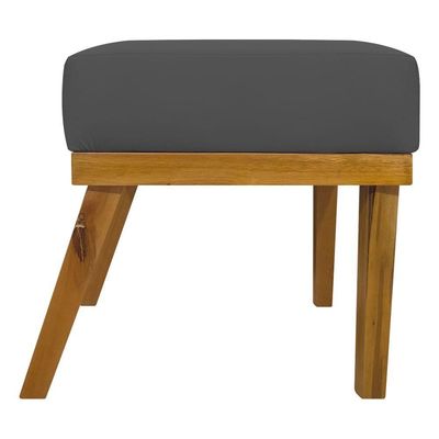 Puff Decorativo Retangular Firenze - Cinza Corino