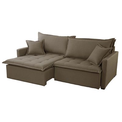 Sofá Cama Flora 02 Módulos De 90cm Br 15cm Meu Sofá Online B016 Veludo Marrom