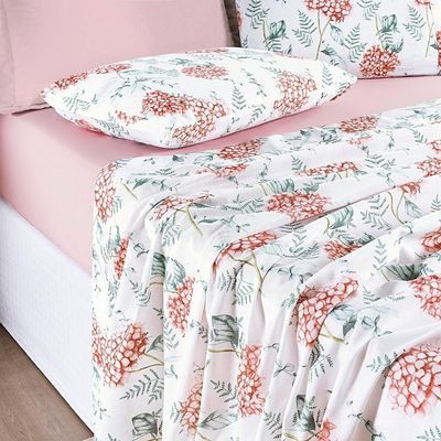 Jogo De Lençol Queen Cotton Select Estampado 200 Fios 4 Peças - Hortência