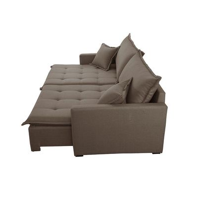 Sofá Cama Flora 02 Módulos De 90cm Br 15cm Meu Sofá Online B016 Veludo Marrom
