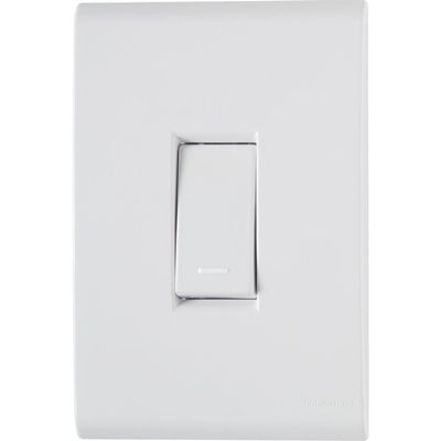 Conjunto 4X2 Com 1 Interruptor Simples Liz 10 A 250 V Branco