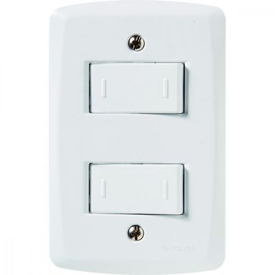 2 Interruptores Paralelos 10 A 250v Lux2 Branco