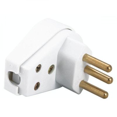 Plugue Angular 2p+t 250 V 10 A Tramontina Branco