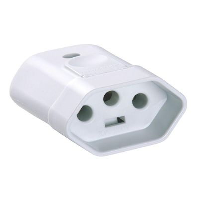 Plugue Fêmea 2p+t 250 V 10 A Tramontina Branco