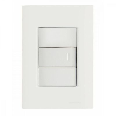 Conjunto 4X2 Com 1 Interruptor Simples 10 A 250 V Giz Branco