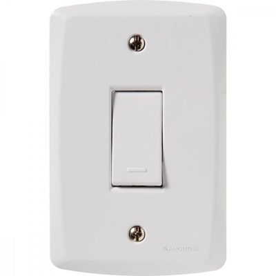 Conjunto 4X2 Com 1 Interruptor Simples 10 A 250V Lux2 Branco
