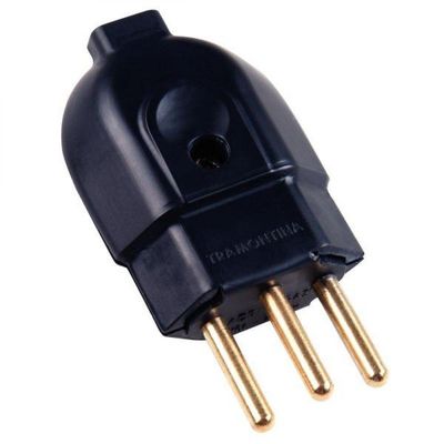 Plugue Macho 2p+t 10 A 250 V Tramontina Preto