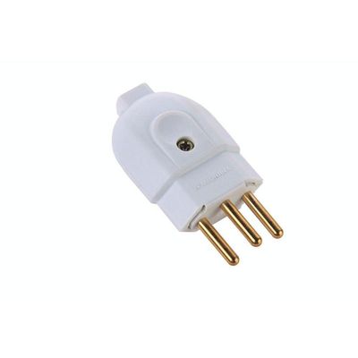 Plugue Macho 2p+t 250 V 10 A Tramontina Branco