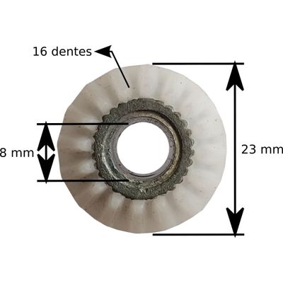 Engrenagem Vertical 1 Furo Para Máquina De Costura Singer