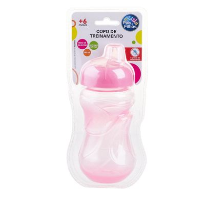 Copo para Treinamento 280ml Pais&Filhos 7185 Rosa