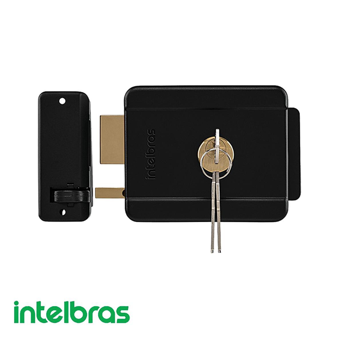 Fechadura Elétrica Intelbras Cilindro Fixo FX 500 Preta