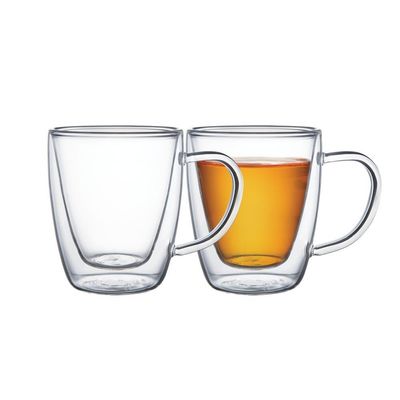 Conjunto de Xícaras para Café e Chá Vidro Duplo 2 Peças