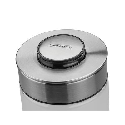 Pote de Vidro Tramontina com Tampa de Aço Inox 10 Cm 1,4 L